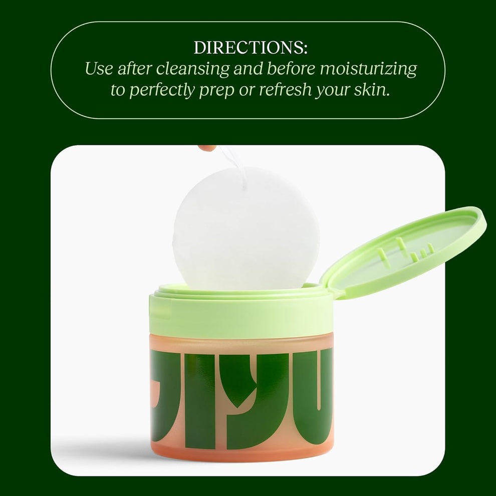 Jiyu Radiance Polish Pads β 100 Count Korean Exfoliating & Hydrating Toner Pads